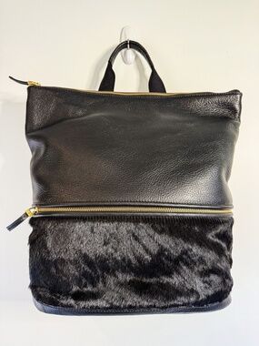 Stunning Hare + Hart Black Leather & Calf Hair Backpack — NWT!